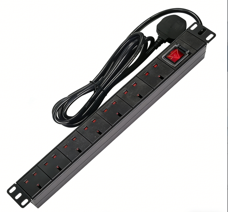 英制 黑色 8位插座 线长2.8米