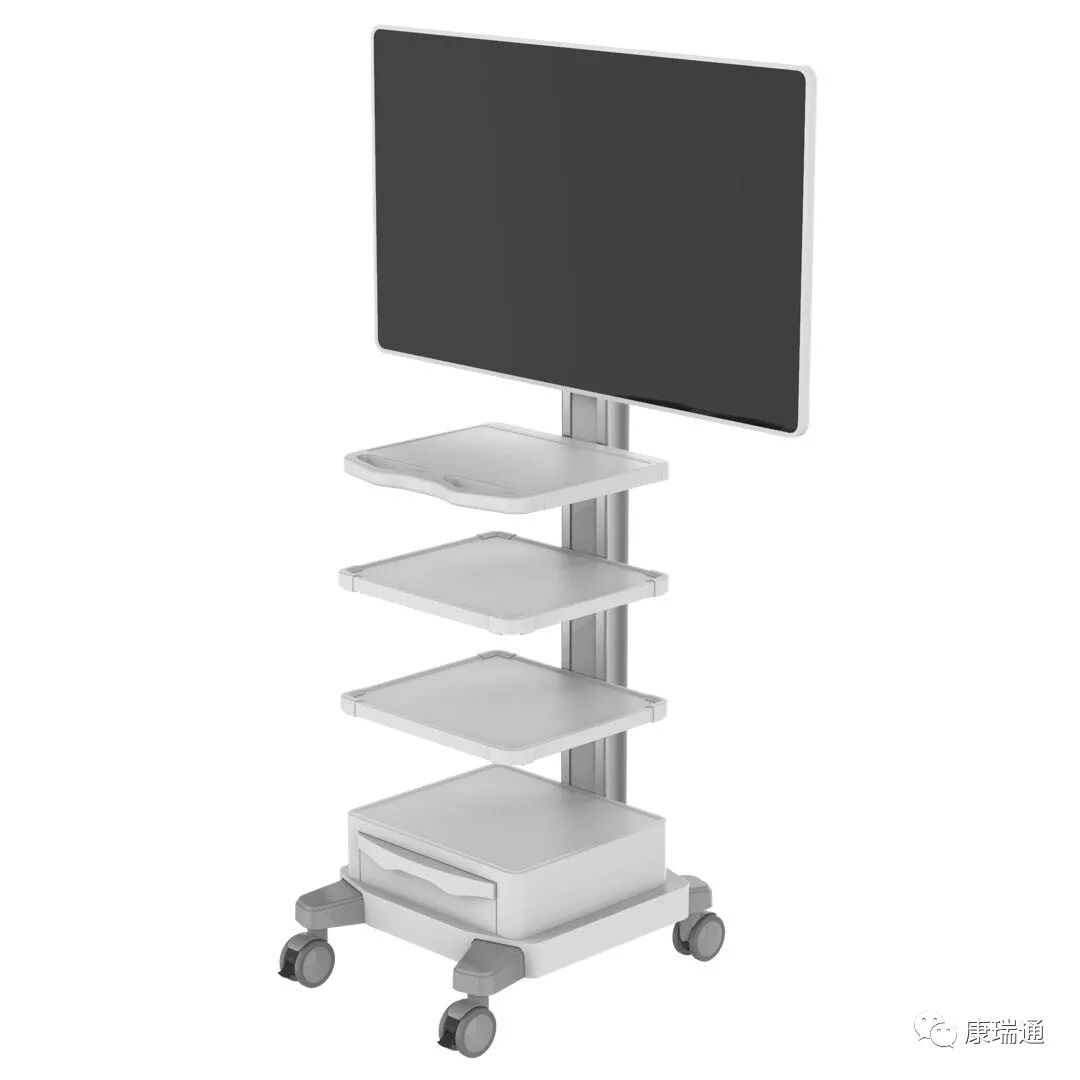康瑞通发布2款支持55寸4K医疗显示器的单立柱内窥镜推车