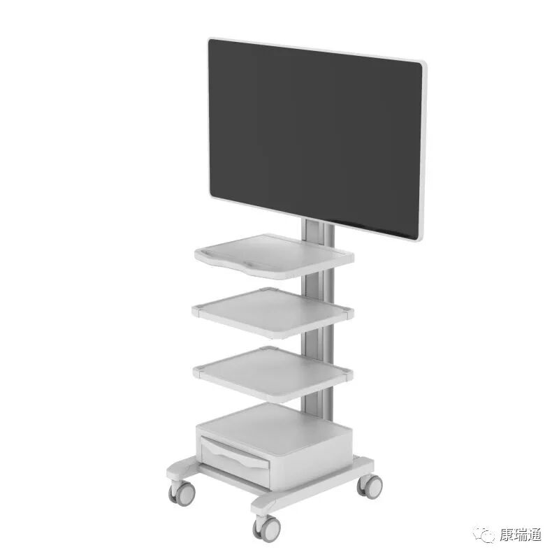 康瑞通发布2款支持55寸4K医疗显示器的单立柱内窥镜推车